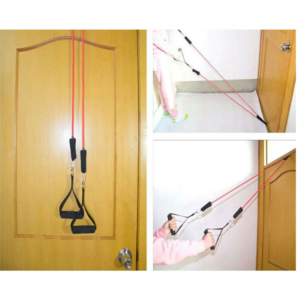 Resistance Band Handles Door Anchor Gym Exercise Workout Cable Machine Handle