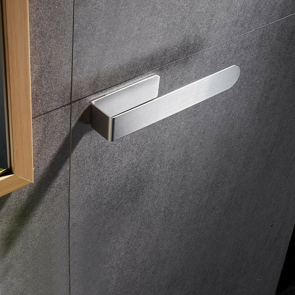 Wall-mounted Towel Rack Anti-rust Stainless Steel Shelf Bath Hanging Holder @