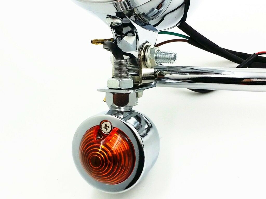 Chrome Turn Signal Spot Fog light Bar For Yamaha V Star Road Star XV Touring