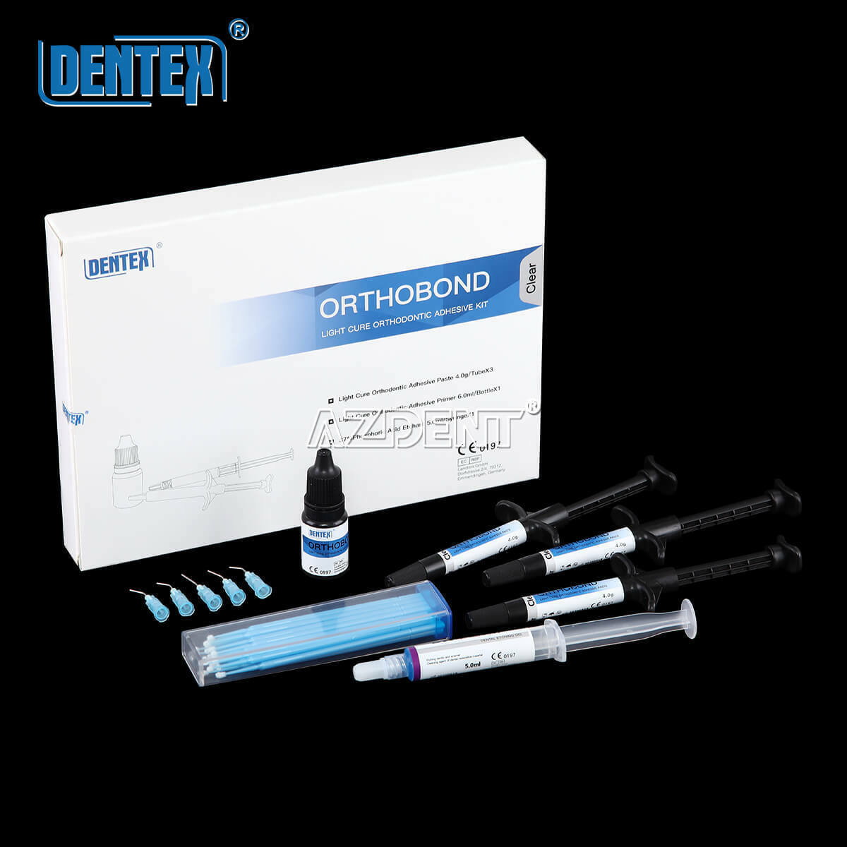 2X Dentex Dental Orthodontic Enamel Adhesive Kit Direct bonding brackets