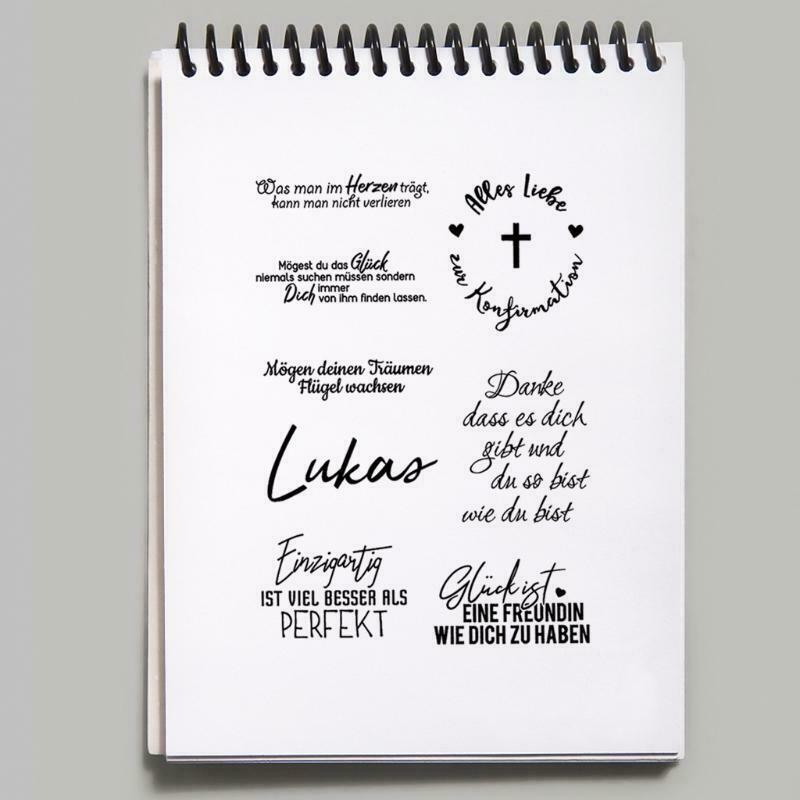 Blessing Lettering German Wishes Clear Stamps for Card Making Decoration and DIY