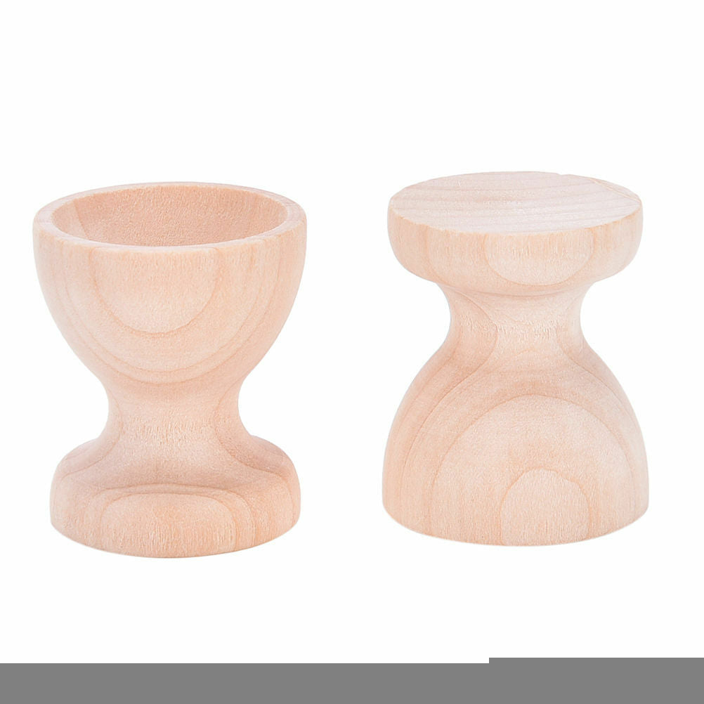 2x  Egg Cup Holder Wooden Kitchen Dinning Table DIY Crafts*Home Garden tdJCAUBD