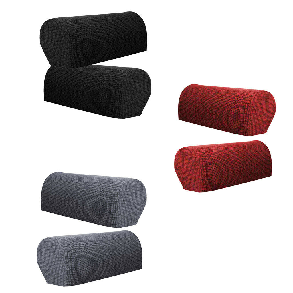3 Pairs/ 6 Pieces Armchair Arm Covers Stretchable Sofa Arm Caps Armrest Covers