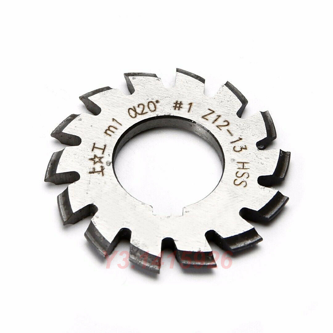 8Pcs/Set HSS M1 Diam.22mm PA 20Â°Degree #1 #2 #3 #4 #5#6#7#8 Involute Gear Cutter