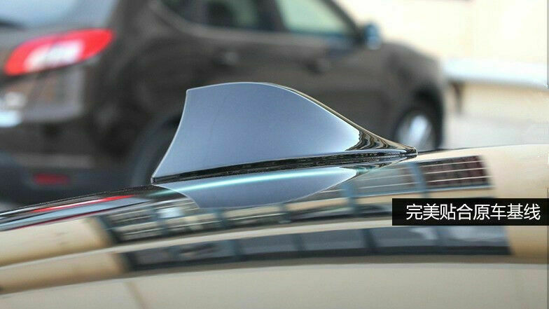 Auto Car Roof Radio AM/FM Signal Shark Fin Aerial Antenna Replacement Kit Black