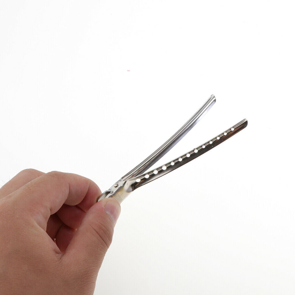 4.1 Inches Duckbill Hair Clips Metal Alligator Curl Clips Sectioning Clips with