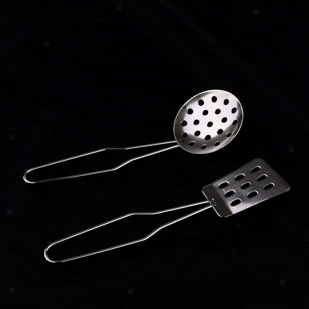 Kids Kitchen Utensil Set C -6 Stainless Steel Cooking Utensils for Role Play