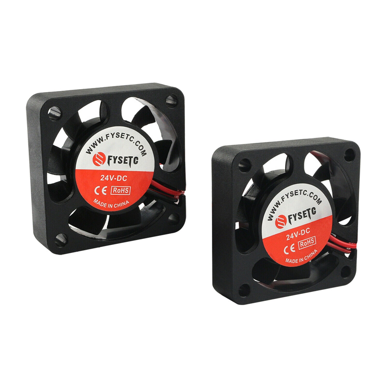 2Pcs 40mm Fan 24V 4010 0.08A Hydraulic Bearing 40x40x10mm Silent High Speed