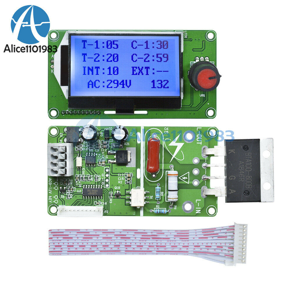 Digital LCD Dual Pulse Encoder Spot Welder Machine Time Control Module  100A