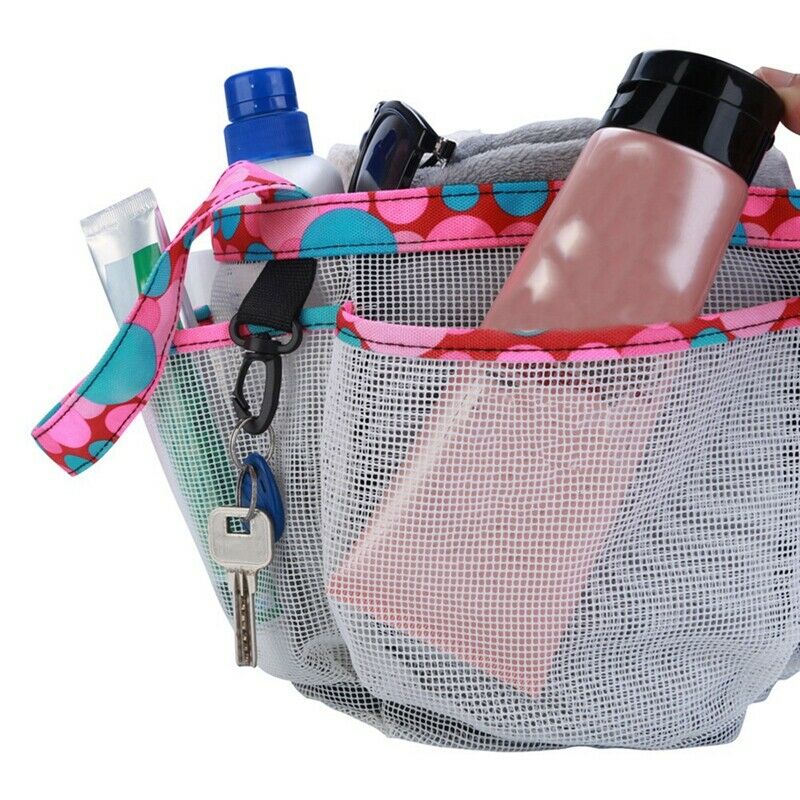 Grid Large Capacity Storage Basket Beach Bathroom Tote Bag Multifunctional CE2L8