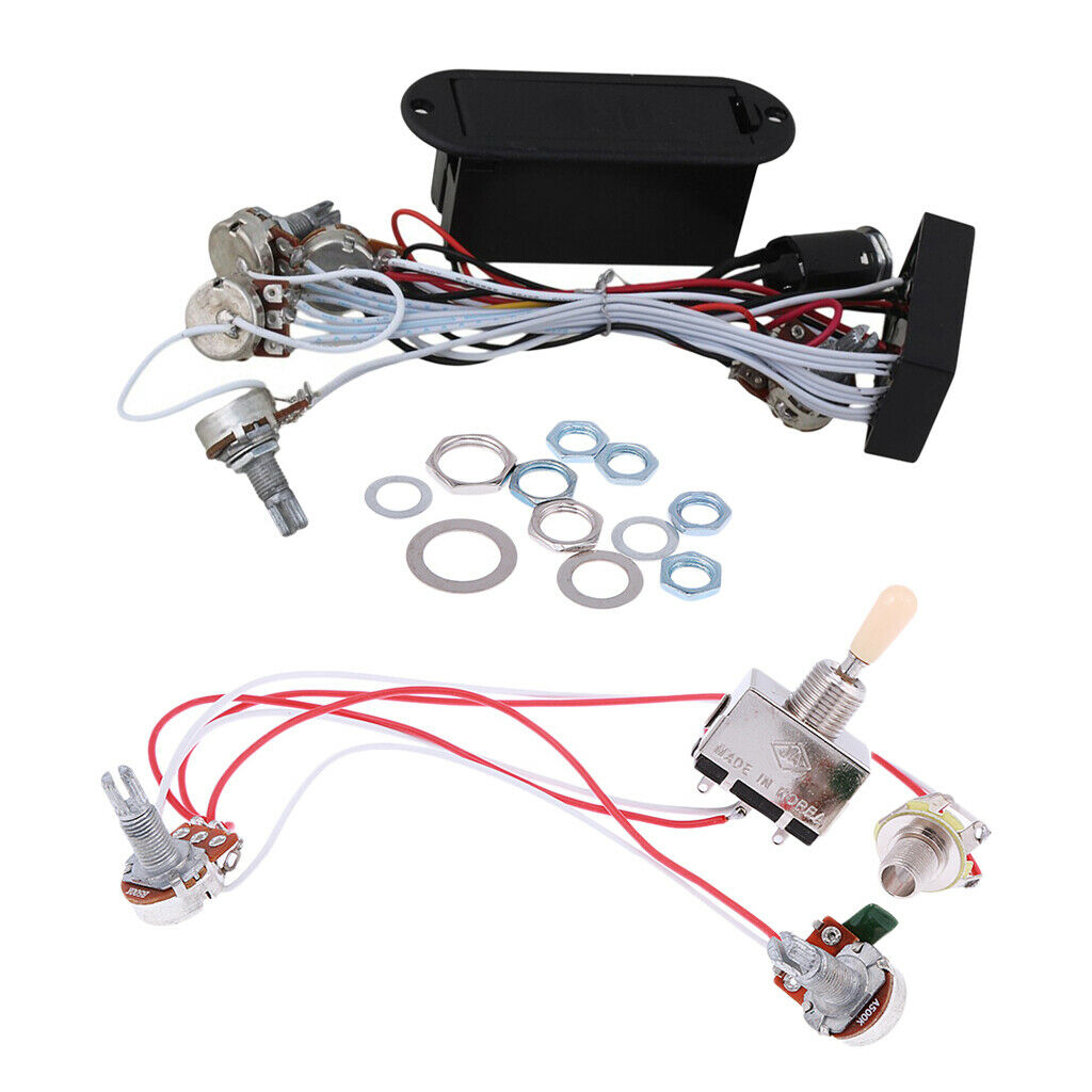 Guitar Wiring 3-Way Lever Switch + 3-Band Active Eq Preamp Circuit
