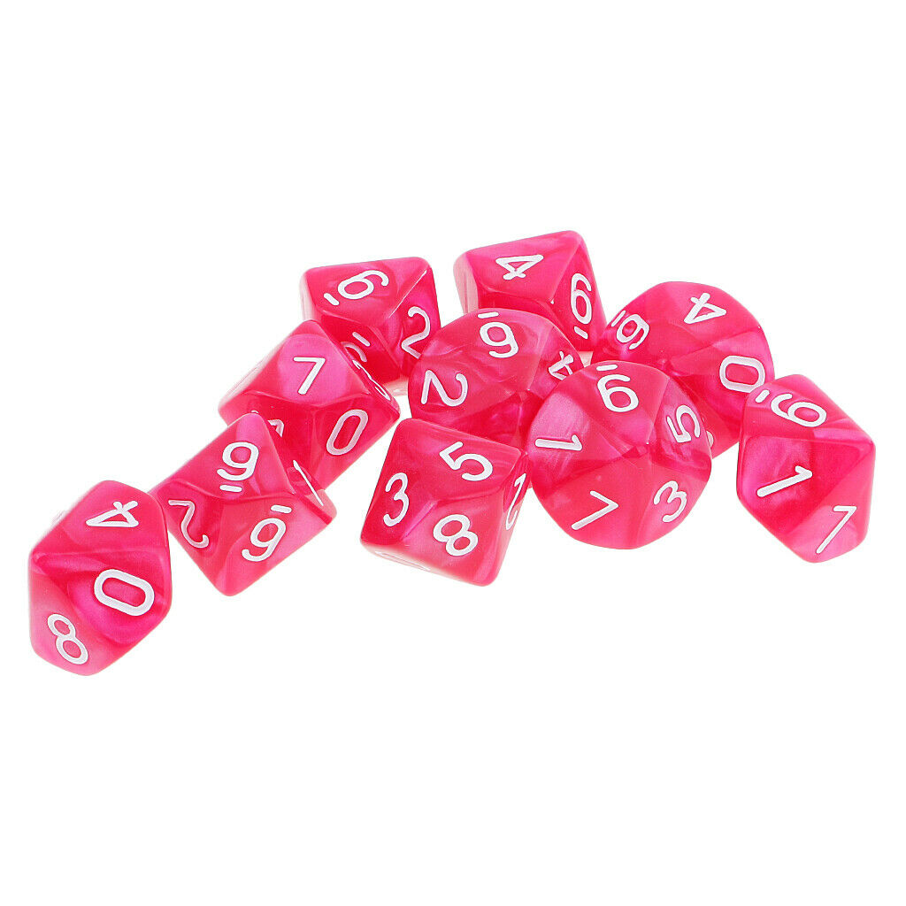 20x D10 Polyhedral Dice 10 Sided Dice For