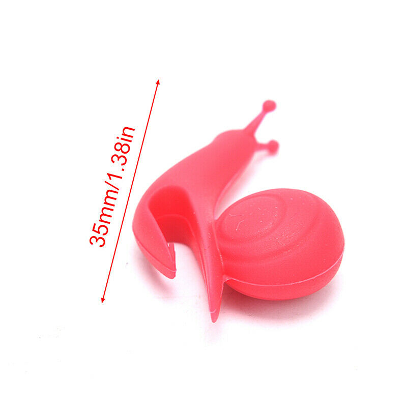 6pcs/set Snail Shape Tea Bag Holder Cup Silicone Tea Clips Mug Hanging To.l8