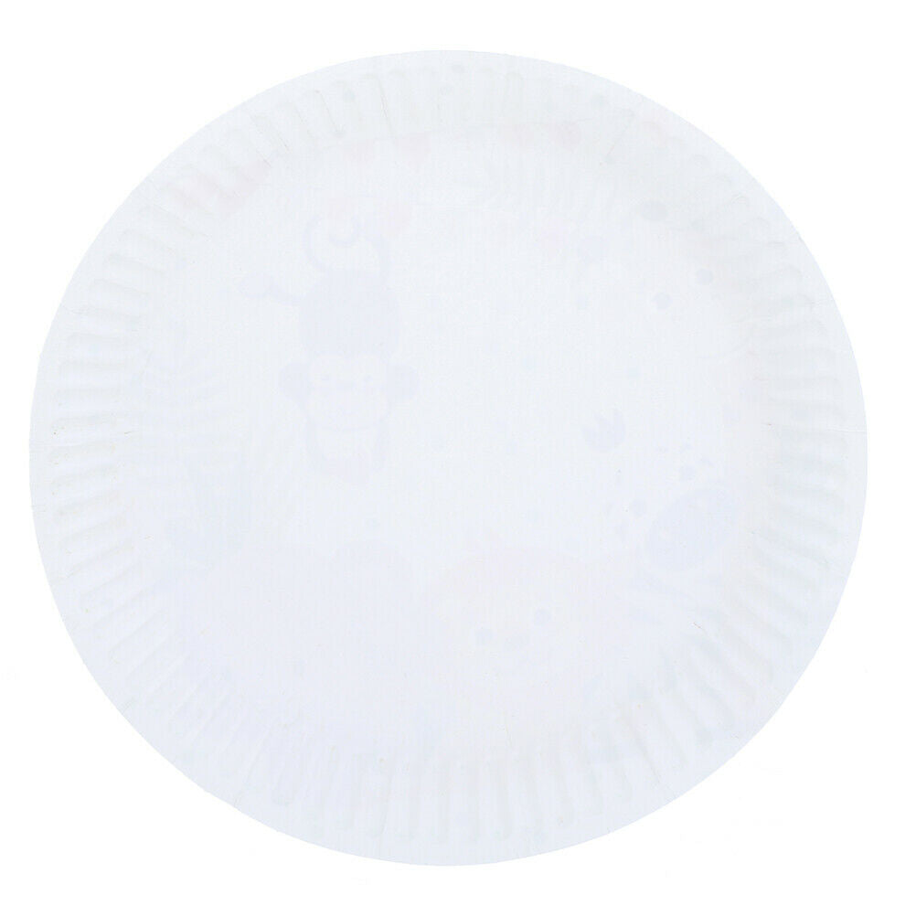 10pcs Safari animals theme paper plates kids birthday party disposable di.l8