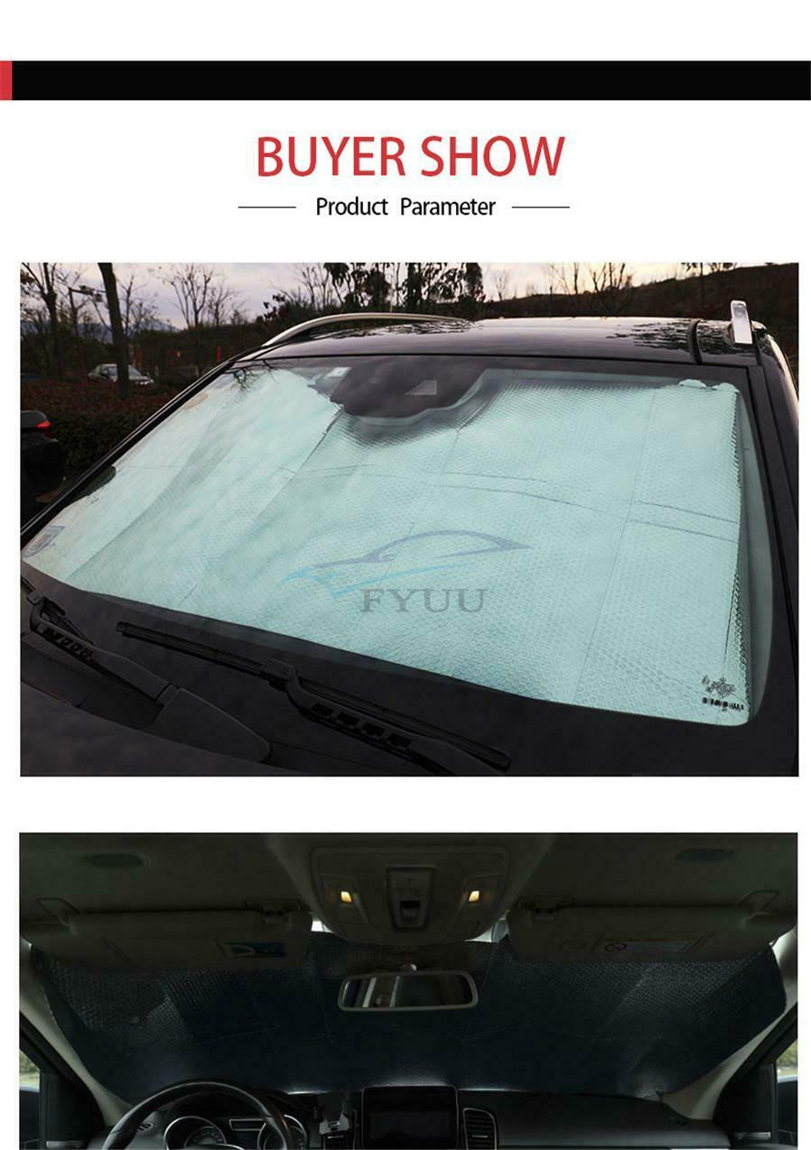 130 x 70CM Foldable Car Aluminum Foil Front Windshield Sun Visor For Hatchback