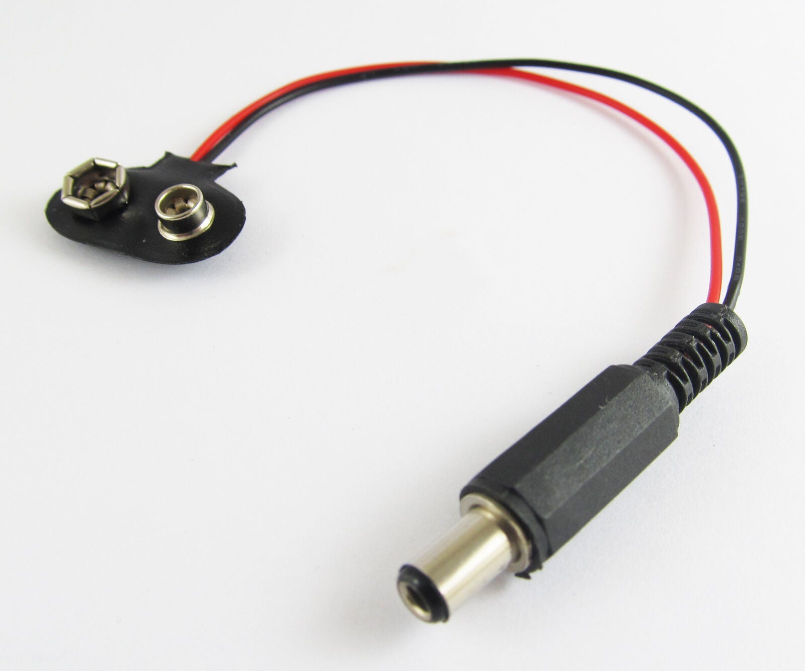 10pcs 2.5x5.5mm 9V Battery Snap T-Type cable Male DC Power Plug to 9V Batttery