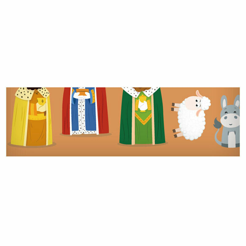 1 Set Children Cartoon Christmas Nativity DIY Scene Christian Manger Decorat KX