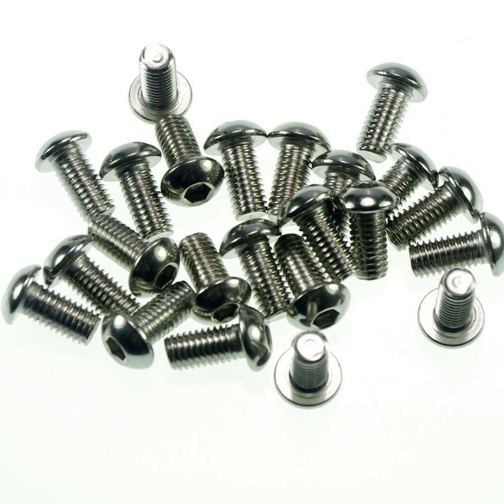 Lot100 Metric Thread M5*8mm Stainless Steel inside Round Hexagon Bolts Screws