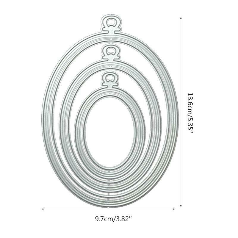 Oval Photo Frame Metal Cutting Dies Stencil DIY Scrapbooking Album Paper Card