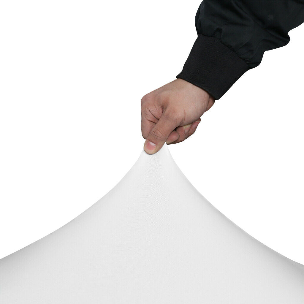 2-Pack Fitted Table Cover Round Tablecloths 120cm Dia for Catering Banquet