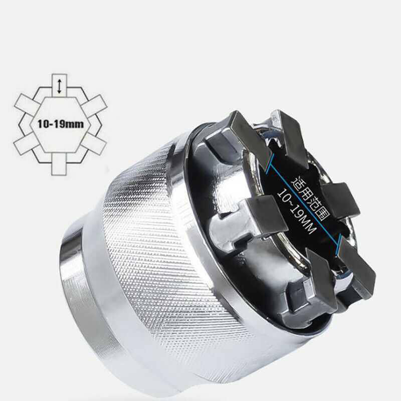 3/8 inch Drive 10-19mm Adjustable Hex Universal Socket Wrench Spanner Ratche Ad