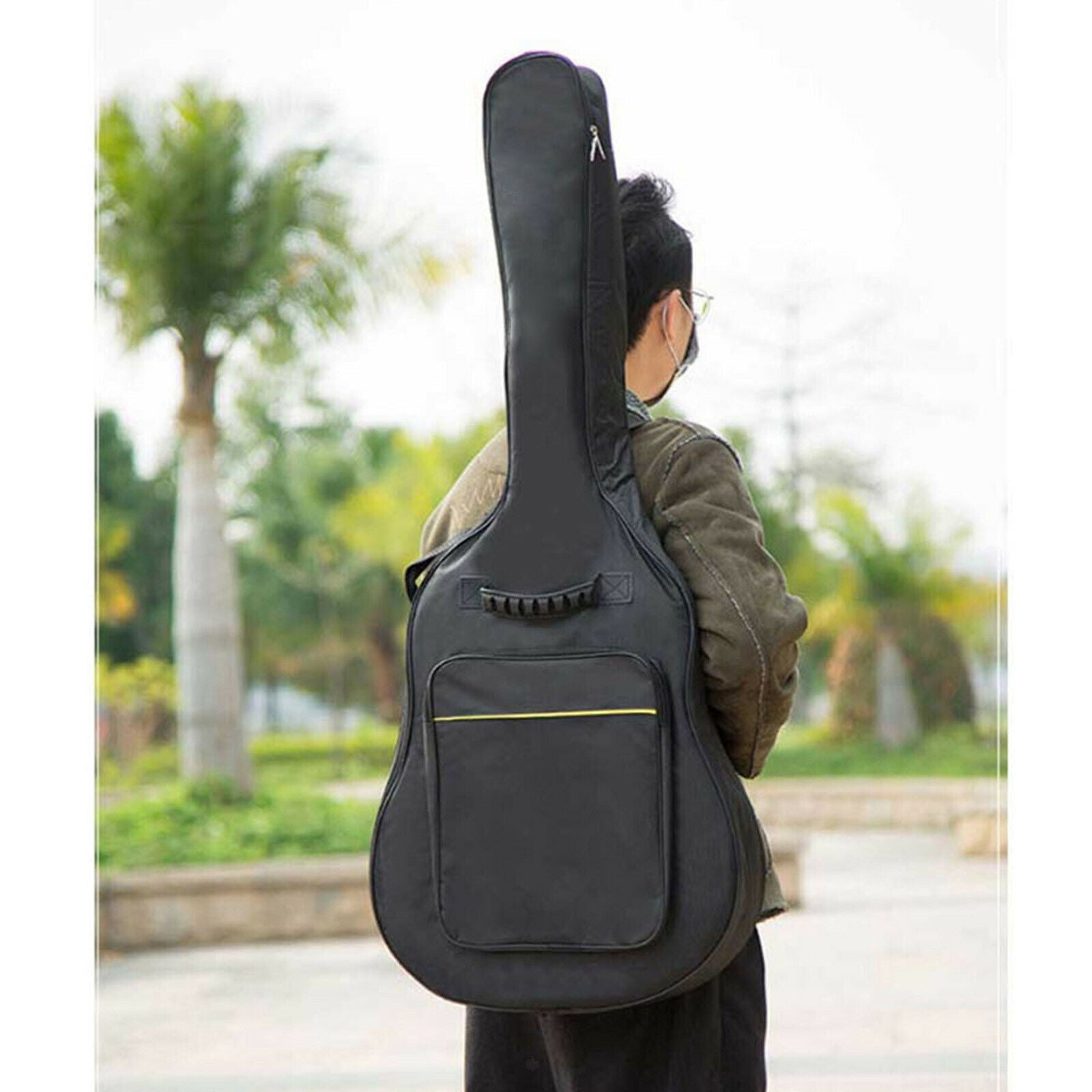 Acoustic /Electric Guitar Bag Padded Electric Guitar Gig Bag Case Padding Dual