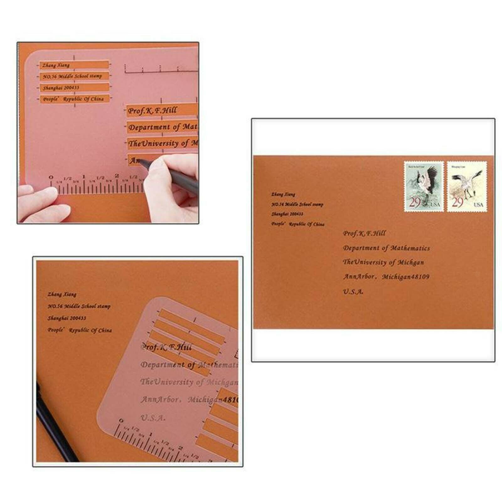 Durable Envelope Addressing Stencil Handwriting Tool Template Scrapbooking