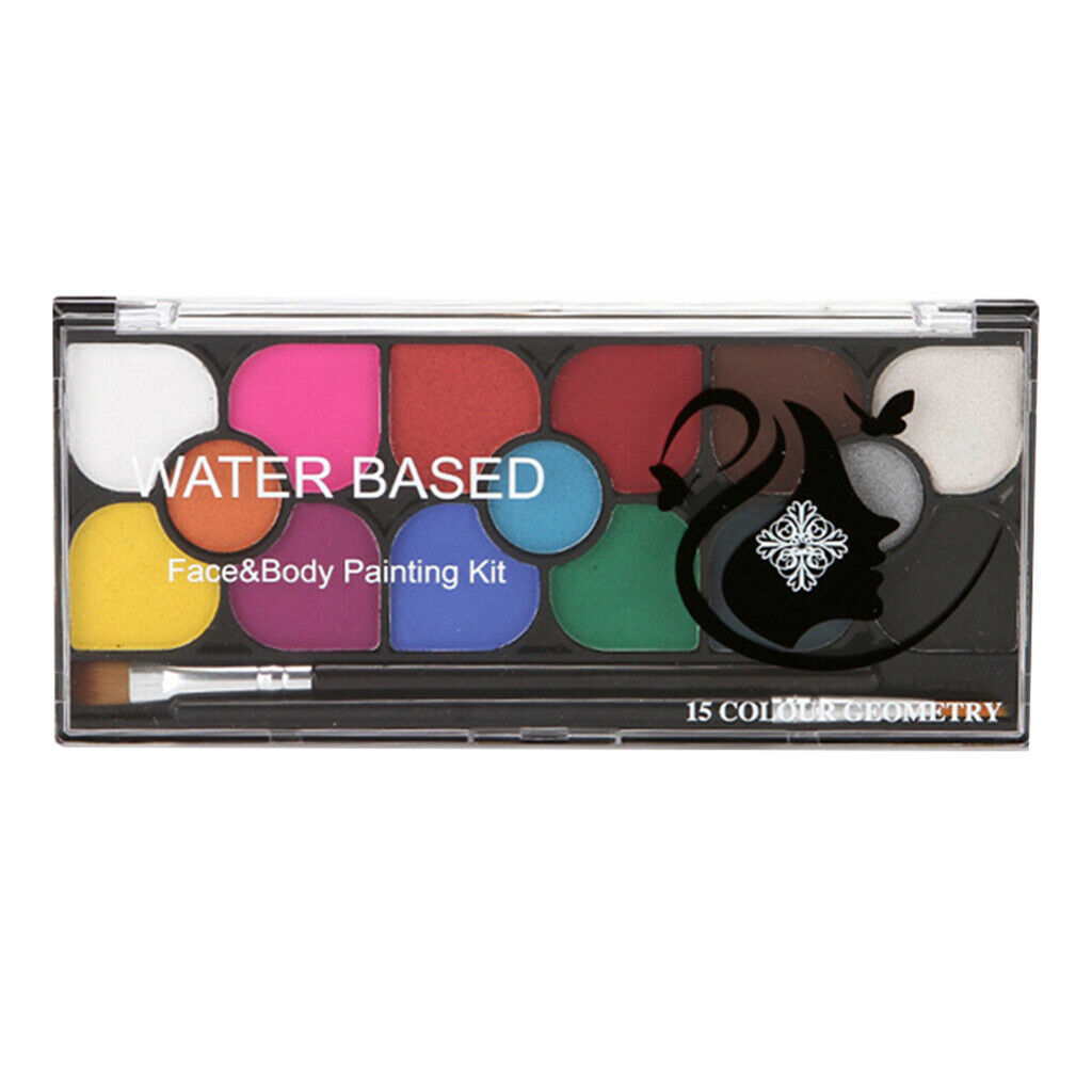 Premium Face Paint Set 15 Colors Painting Kit for Kids & Adults – Body Makeup
