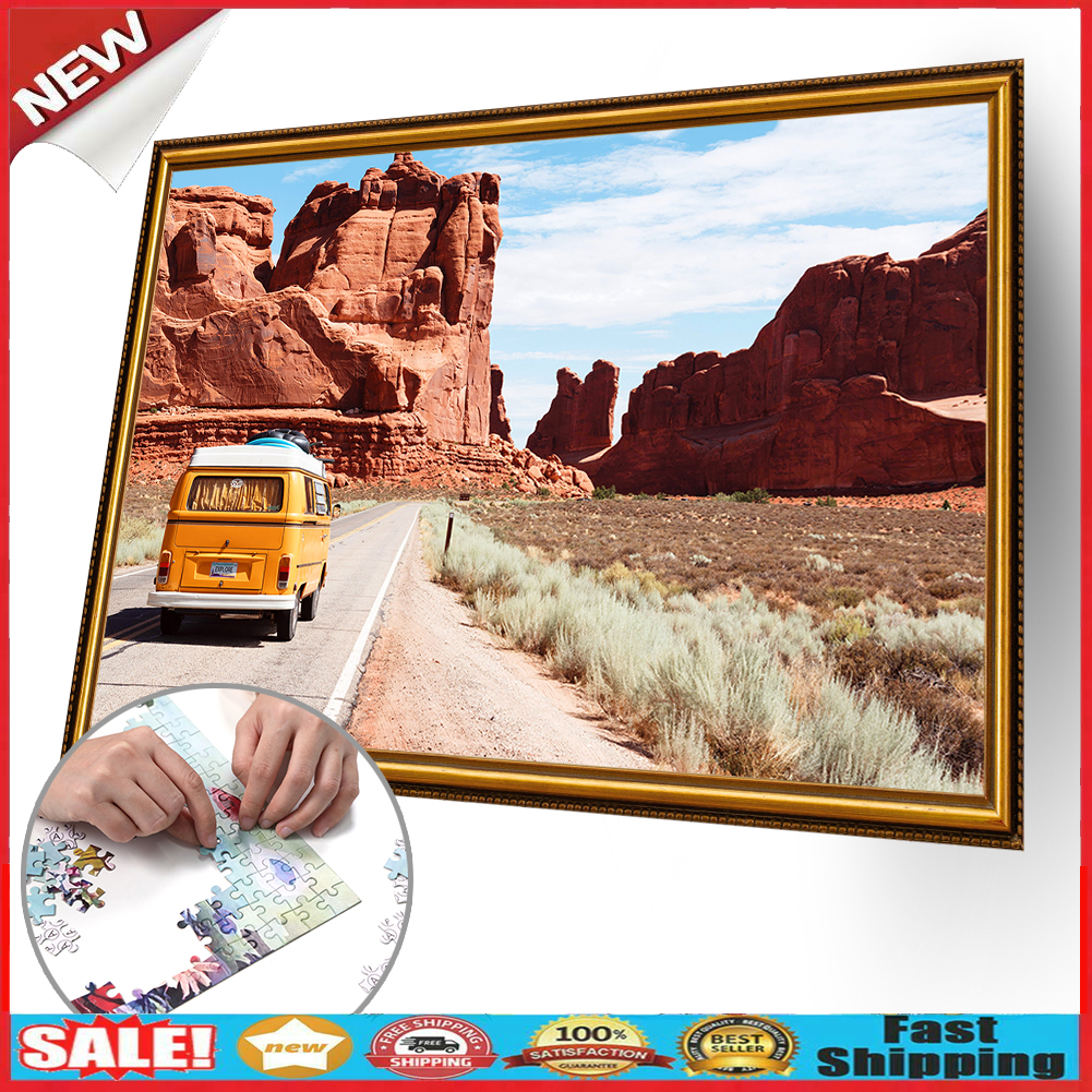 75 X 50cm 1000 Pieces Paper Jigsaw Puzzles Kit Travel Road Assembling Craft @
