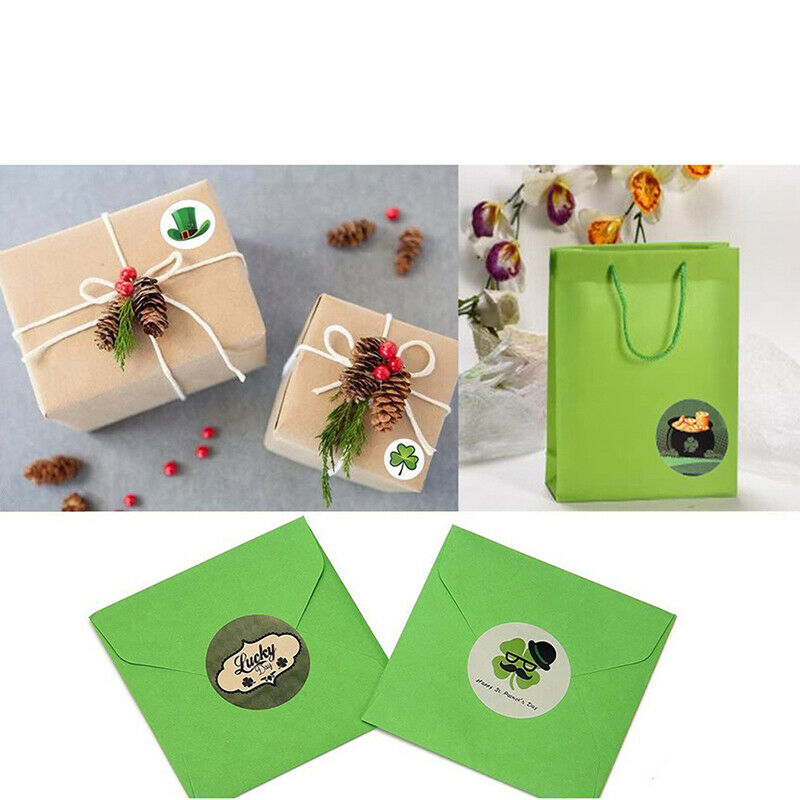 500pcs/roll of 1.5 inch St. Patrick's Wedding birthday stickers sealing s.l8