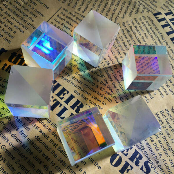 6pcs Defective Dichroic Cube Optical Glass Beam Splitter Prism 25mm
