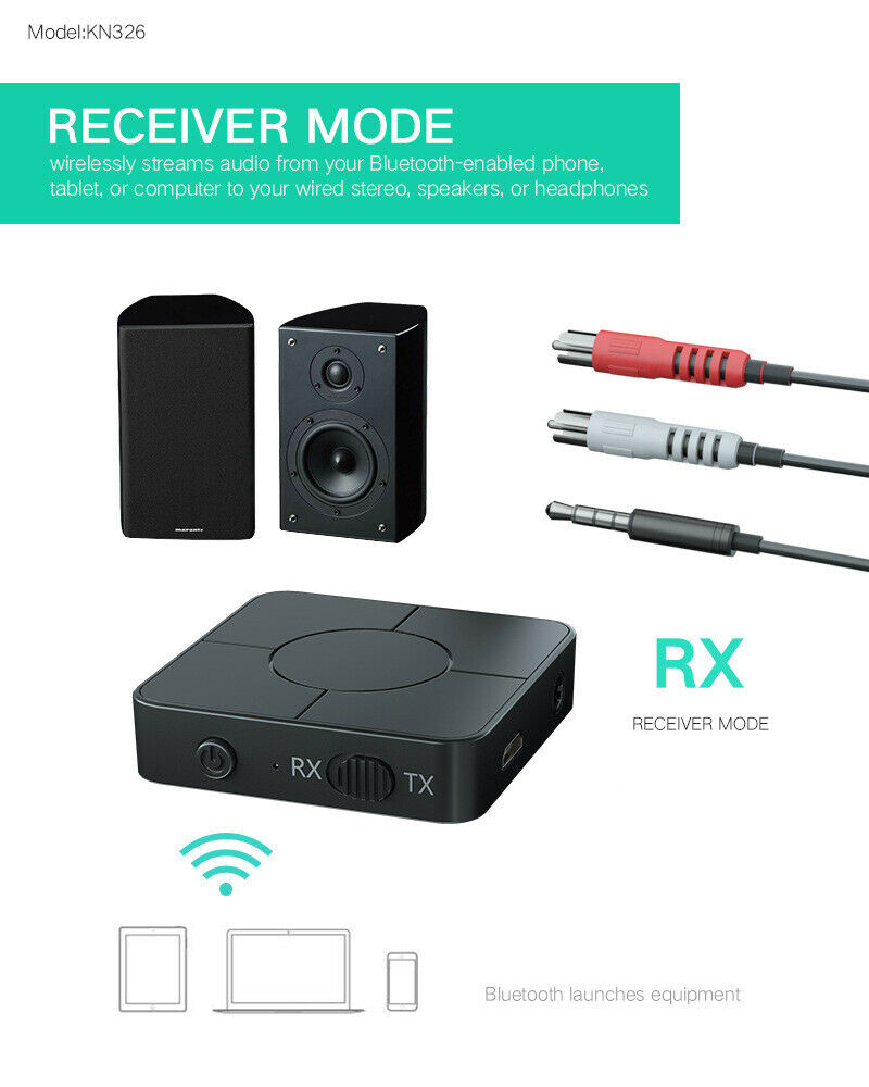 Bluetooth 5.0 audio transmitter receiver, wireless car hands-free call KN326