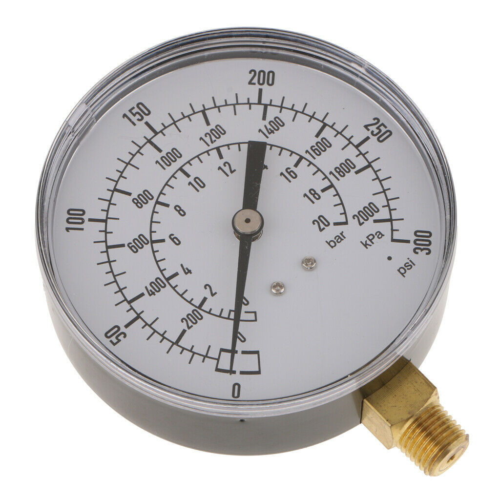 1/4in Digital Pressure Gauge Meter Tester Manometer Gas Water Oil Pressure Full