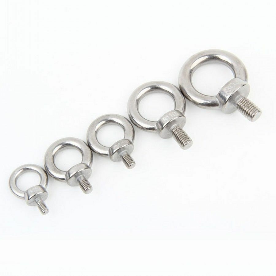 Qty 2PCS- M3 x 9mm Shouldered Lifting Eye Bolts 304 A2 Stainless Steel