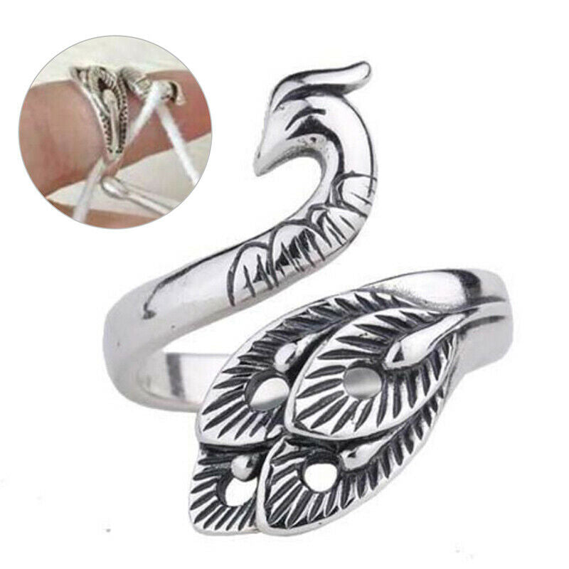 Adjustable Knitting Loop Crochet Hook Knitting Sewing Accessories Thimble.l8