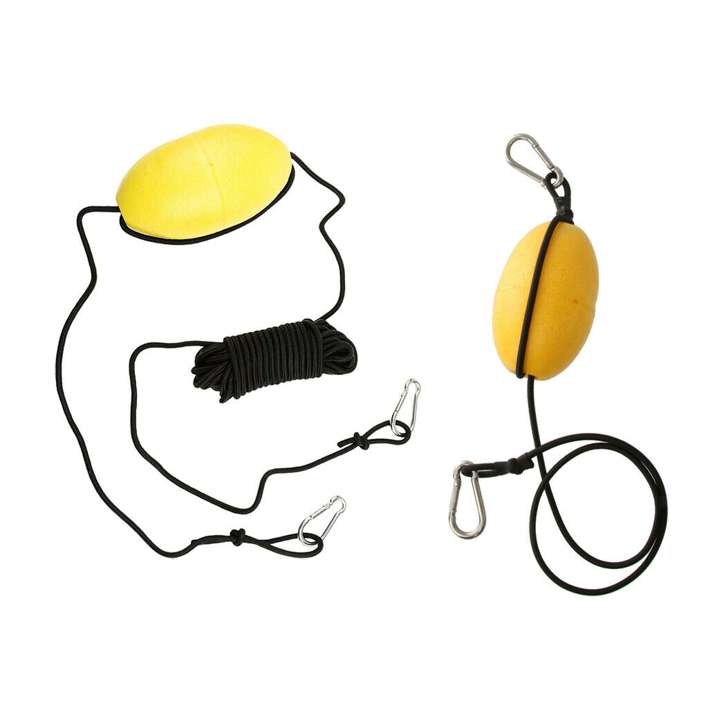Set of 2 Kayak Drift Anchor Eva Float Buoy with 7.4m/29'' 910cm/30ft Long Tow