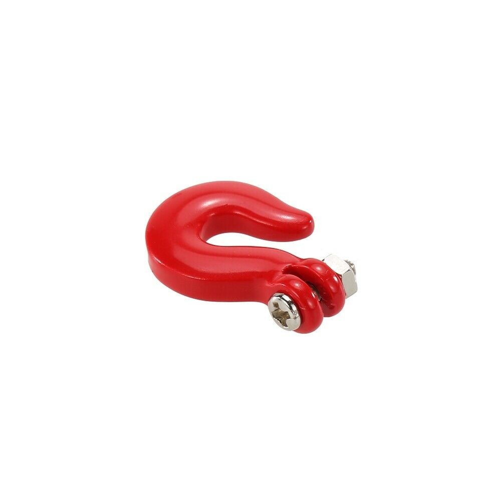 2pcs Metal Tow Hook Tow Pintle Hook Hook Hitch Red For 4WD SCX10 Axial  RC