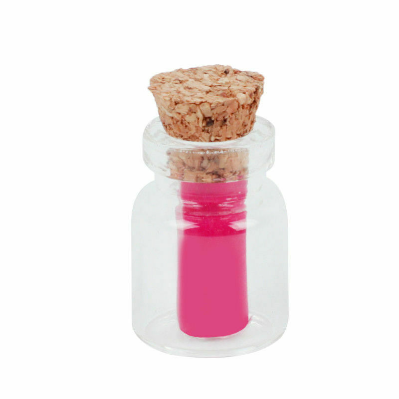 50pcs SMALL GLASS BOTTLES pendant CORK stopper VIALS cute MINI samples