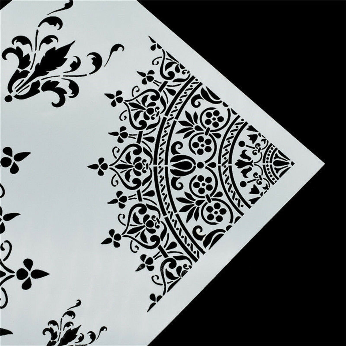 Mandala Crown Design Stencils Scrapbooking DIY Reusable Hand Craft Making Decor