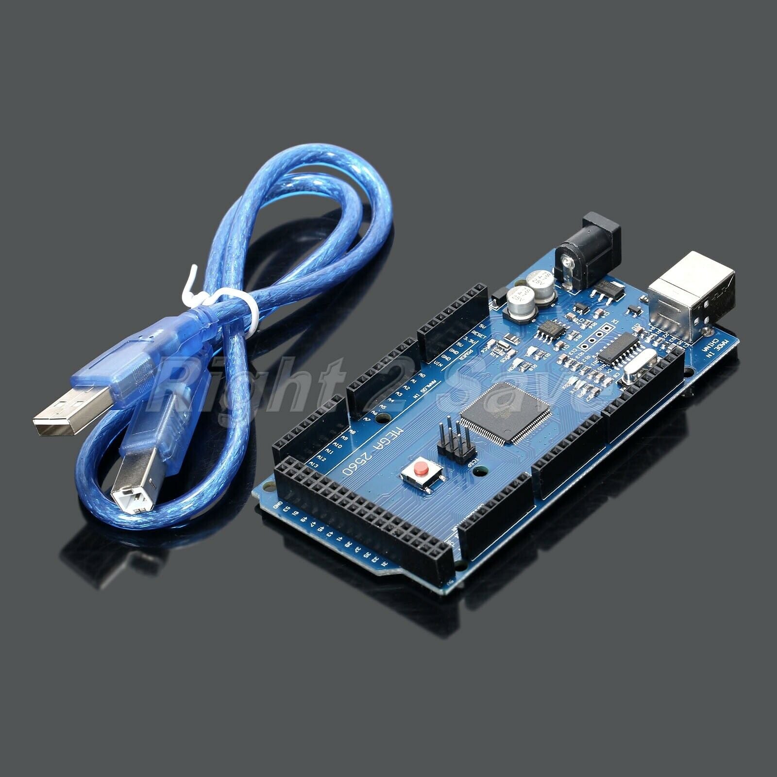 1 x ATmega2560-16AU Board MEGA2560 R3 Upgrade Board + Free USB Cable For Arduino