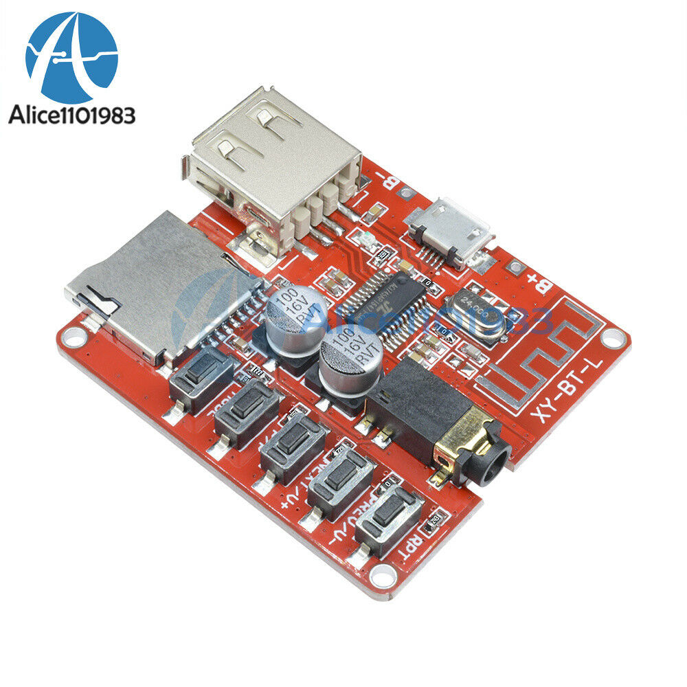 3.7-5V Bluetooth 4.1 Audio Decoder MP3 Player Board Micro USB TF SD Card Module
