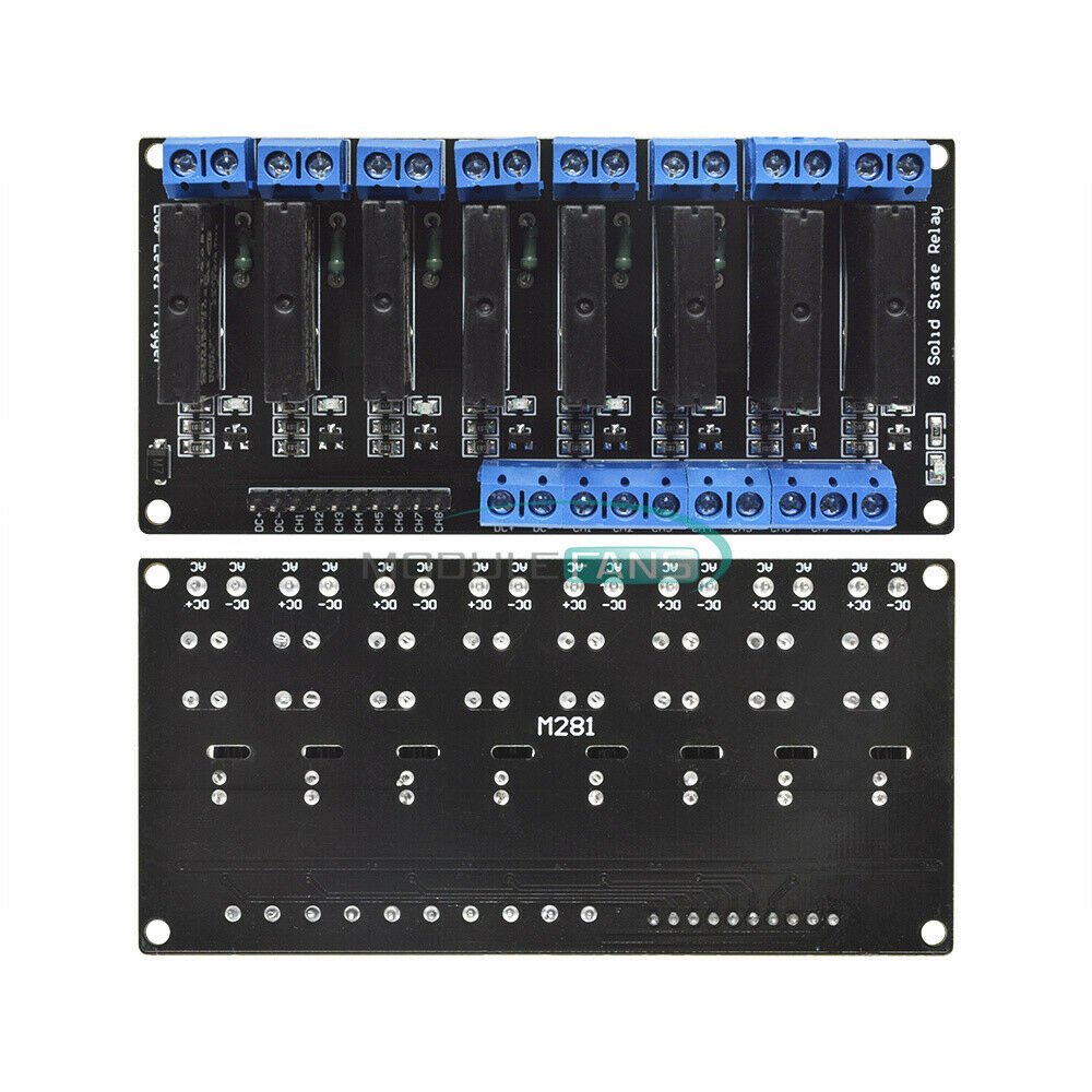 2A 5V 250V 8-Channel Low Level Trigger Solid State Relay Module +Fuse Arduino