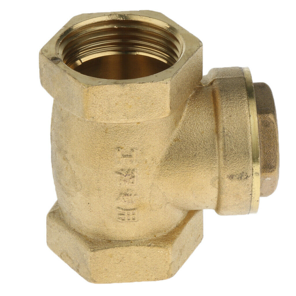 2 Pcs 1-Inch Brass Swing Check Valve with Female Threaded, Brass Construction