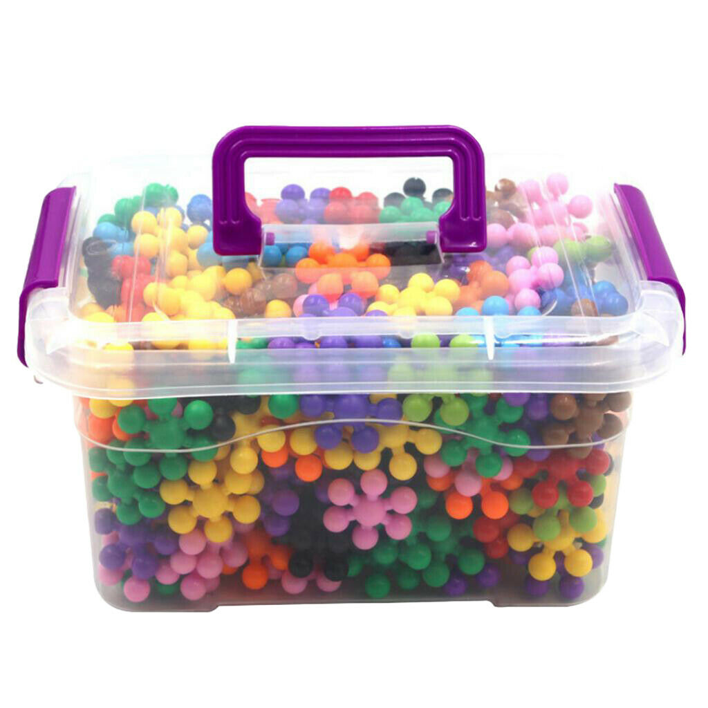 Snowflake Building Blocks STEM Toys DIY + Math link Cubes Starter 4-Color