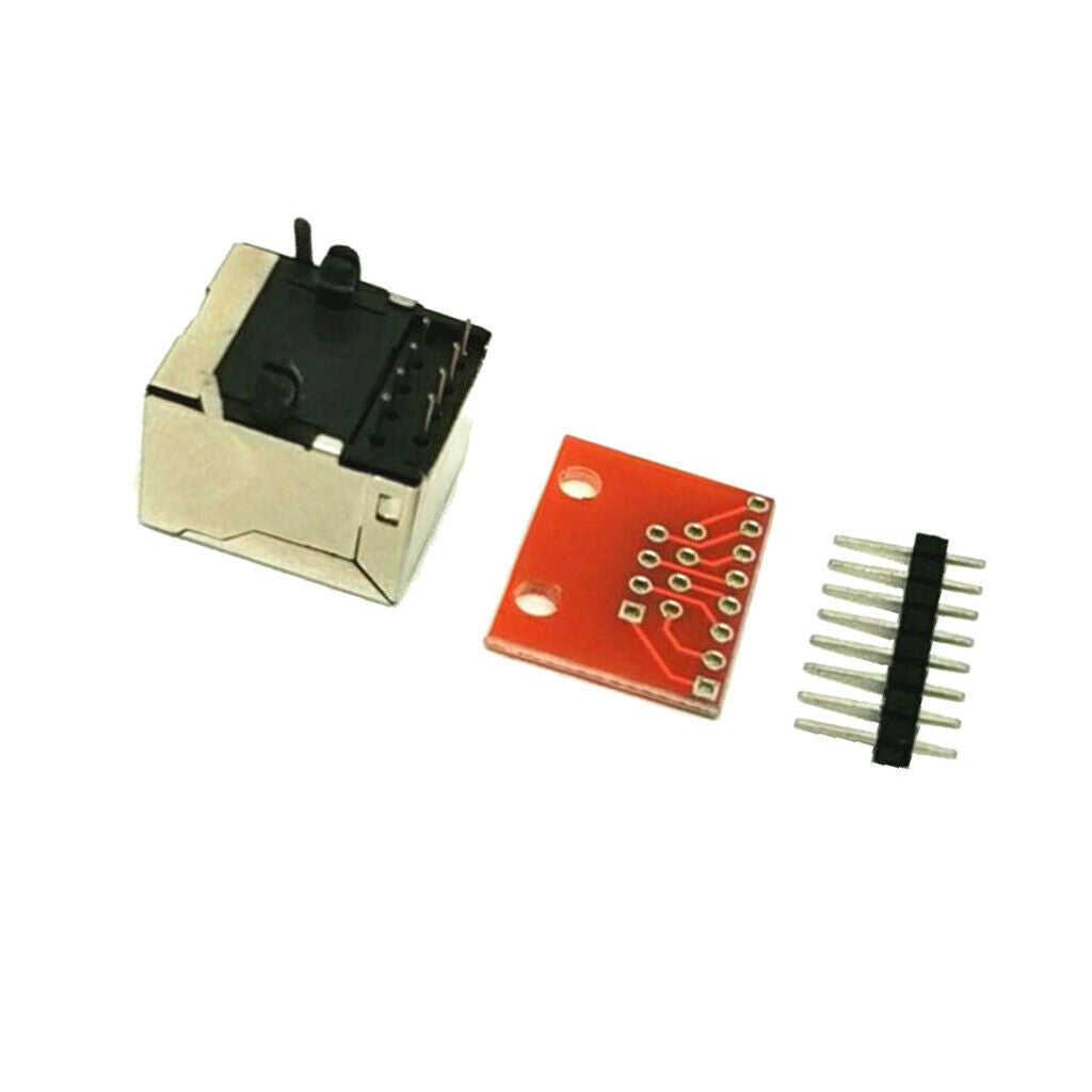 4pcs RJ45 Connectors and Breakout Board Adapter Set for Ethernet Jacks
