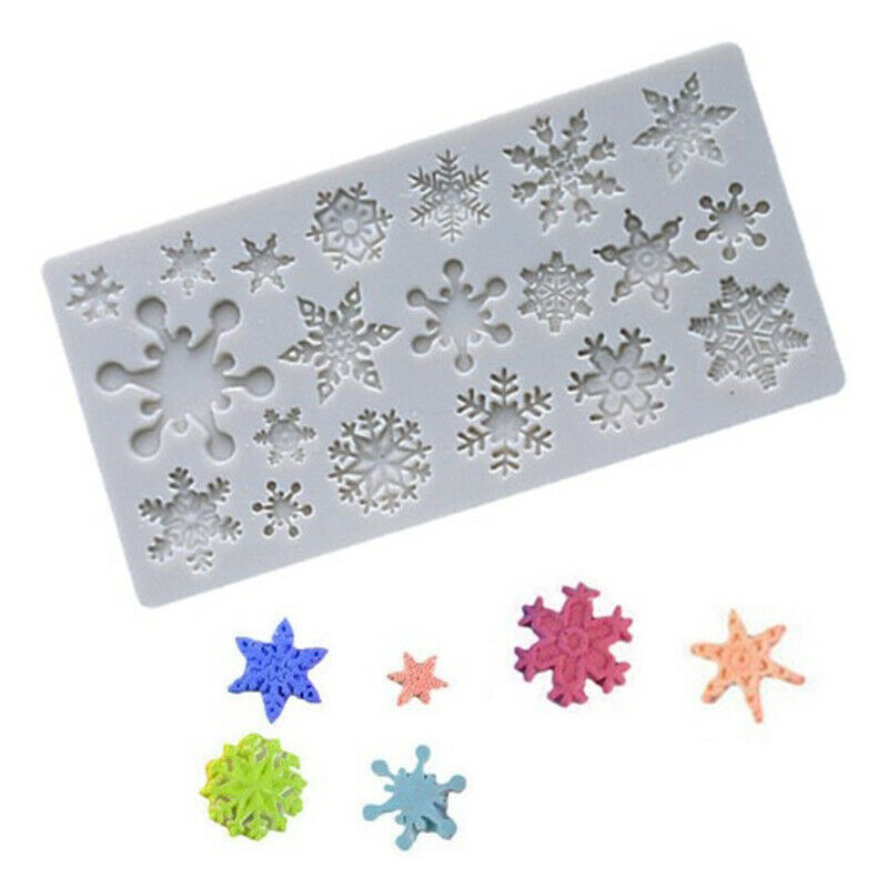 Christmas Snowflake Silicone Fondant Mold Cake Decorating Handmade Tools .l8