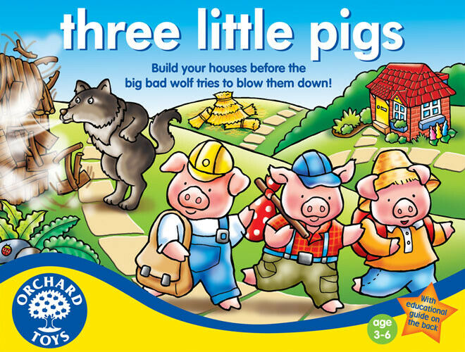 Orchard Toys 081 Three Little Pigs Kids Childrens British made Game 3 - 6 Years