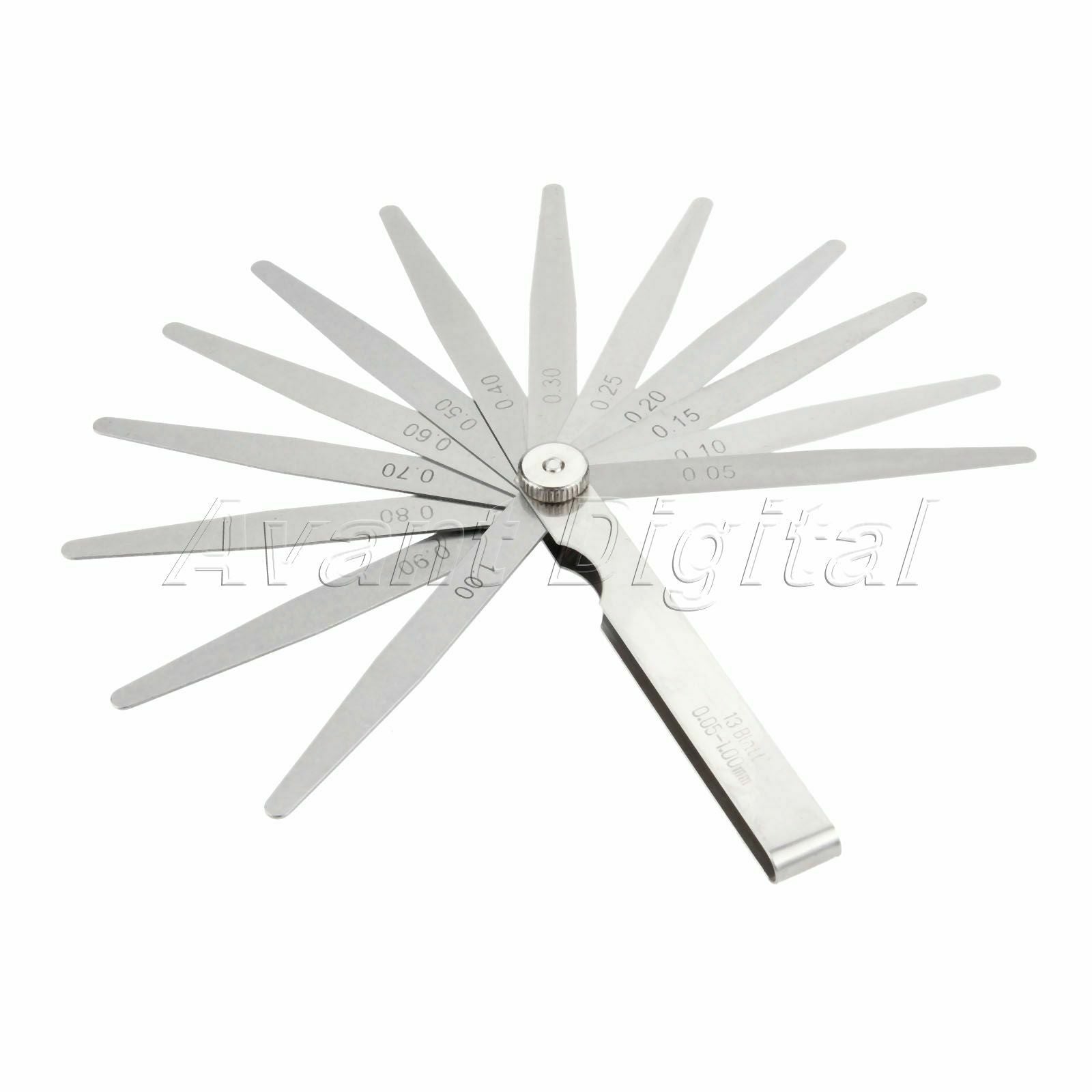 13 Blades Metric 0.05-1mm Feeler Filler Gauge for Ignition Point Measuring Tool