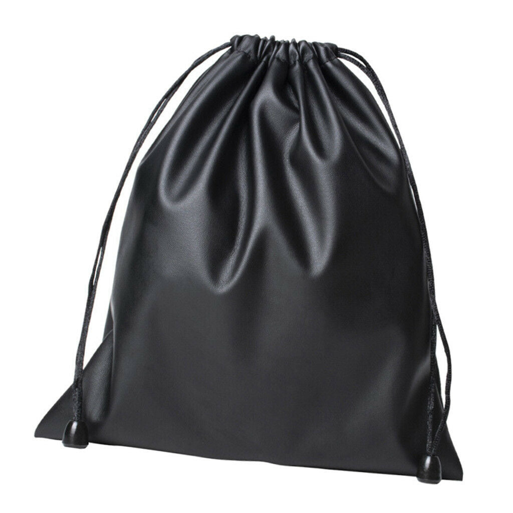 Portable Headphone Protective Pouch PU Leather Waterproof Black for PTM