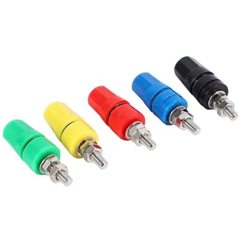 5Pcs M4X36 Pure Copper Terminal 4Mm Banana Jack Socket 20A Binding Post BananaQ6